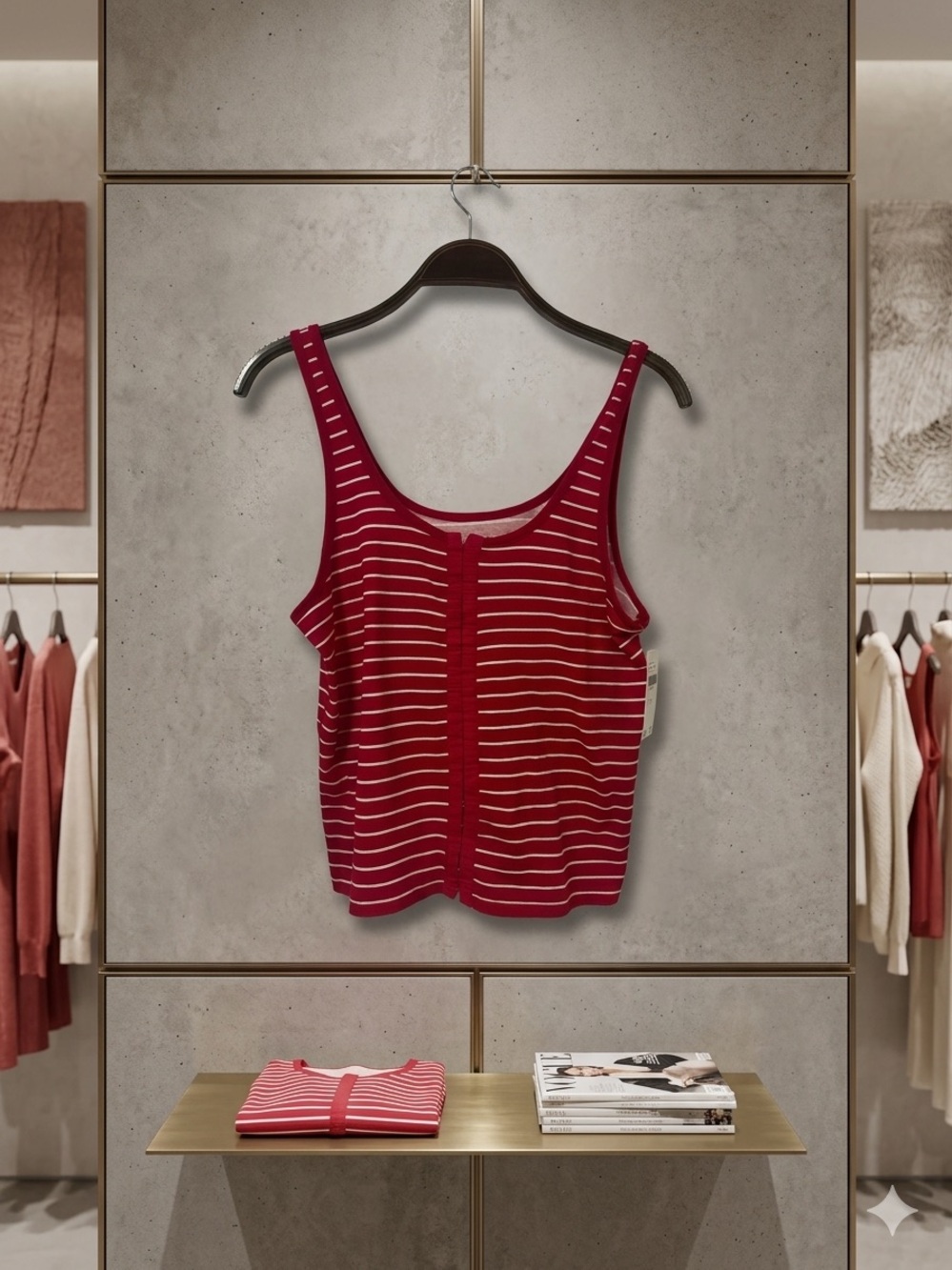 NWT Anthropologie Pilcro Striped Red Tank Top - Women Size Small